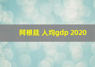 阿根廷 人均gdp 2020